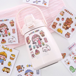 สติกเกอร์กันน้ํา ลายการ์ตูน สร้างสรรค์ / สติกเกอร์ตกแต่งเคสโทรศัพท์มือถือ ลายตัวละคร / สติกเกอร์ตกแต่งสมุด DIY