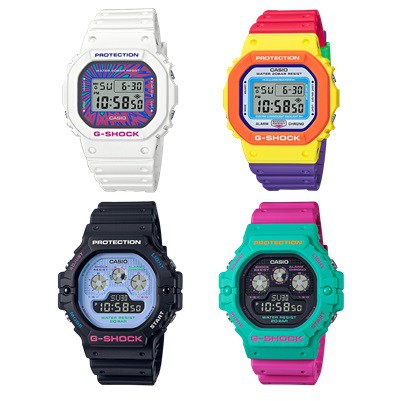 G-Shock Psychedelic Multi Colors Series DW-5600DN-7,DW-5610DN-9,DW-5900DN-1,DW-5900DN-3