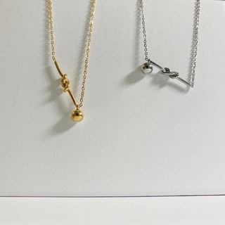 สร้อยคอ titanium steel necklace ชุบทอง 18K Silver &amp; gold