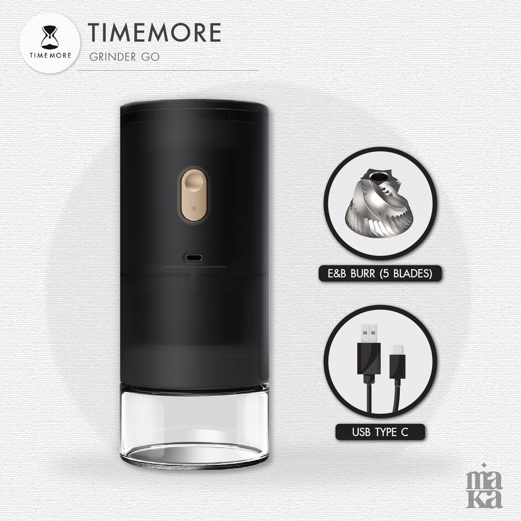 Timemore Grinder Go เครื่องบดกาแฟไฟฟ้า เครื่องบดกาแฟพกพา เครื่องบดกาแฟ ...