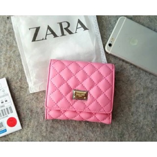 แท้! Zara Women Coloze Peforated Wallet