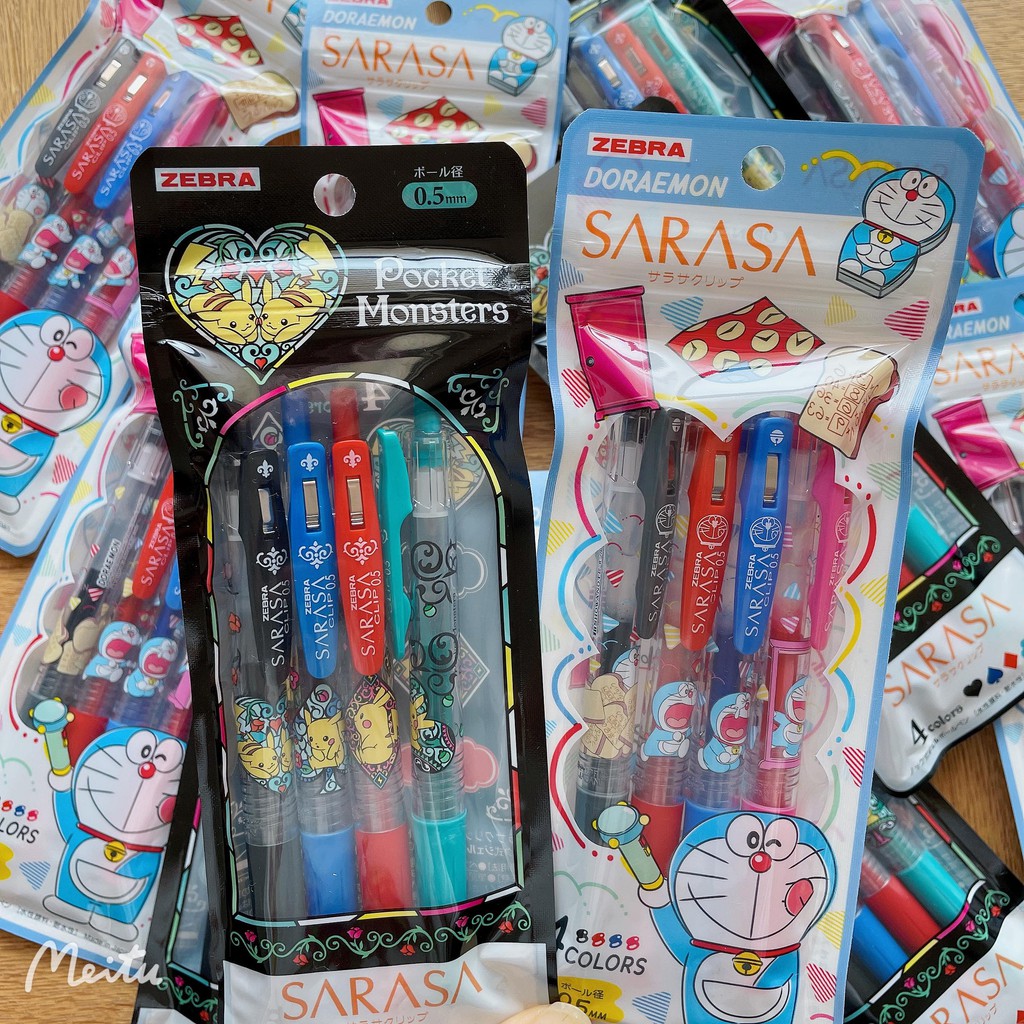 setปากกา sarasa clip pokemon / doraemon แท้100% 🎌