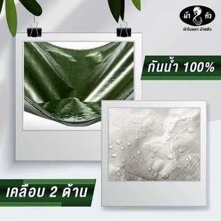 ม้า8ตัว ผ้าใบกันแดดกันฝน PE 4x6 แบบหนา 0.35 มิล ตาไก่ 50 cm กันน้ำ100% ปูบ่อ กันสาด คลุมรถ ฟลายชีท