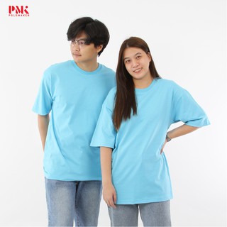 เสื้อยืดทนทาน Cotton100% Over Size สีฟ้า LTSO04 - PMK Polomaker