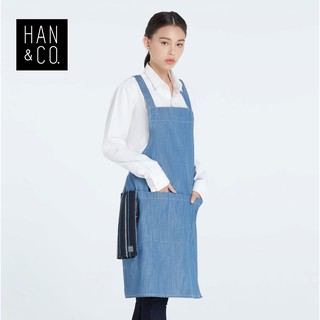 Han&amp;Co .Smock Apron – The Smock 01 ผ้ากันเปื้อนแบบเต็มตัวรุ่น smock สีฟ้าอ่อนจาก Han&amp;co.