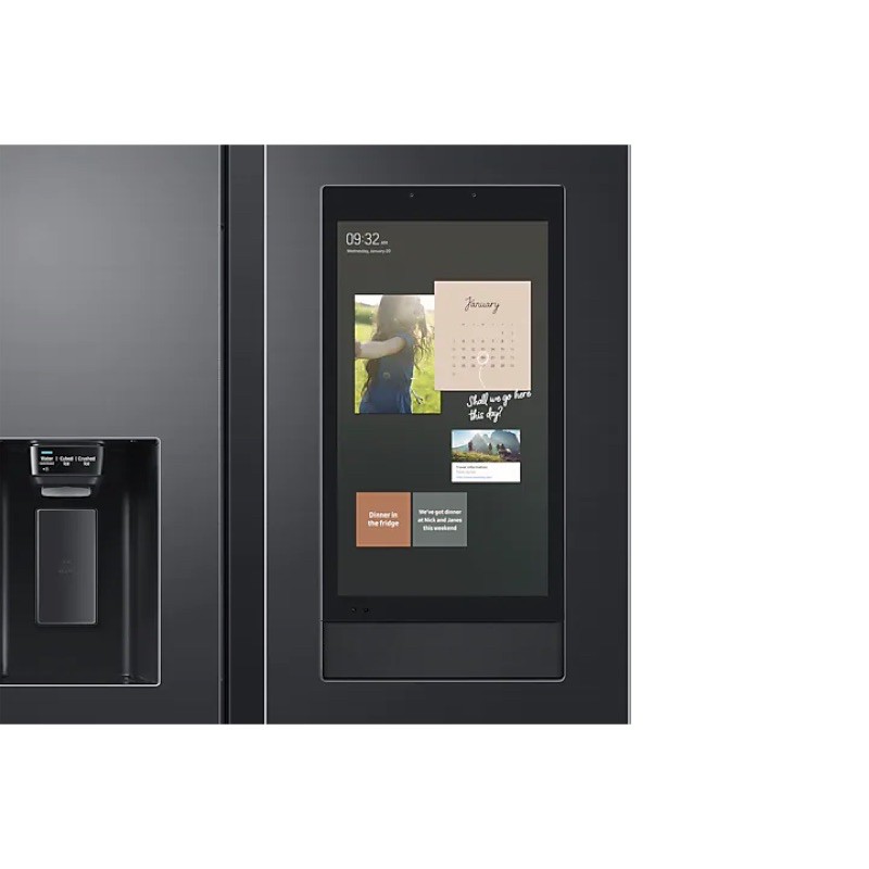 SAMSUNG ตู้เย็นไซด์บายไซด์ (Side By Side) 21.8 คิว รุ่น RS64T5F01B4/ST Family Hub, 616 L RS64T5F01B4