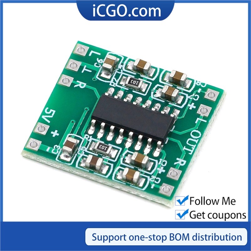 บอร์ดขยายเสียงดิจิทัล PAM8403 2 * 3W Class D 2.5 ถึง 5V USB