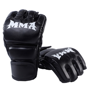 ถุงมือมวยแบบครึ่งนิ้ว Mma Sanda แบบหนาสําหรับผู้ใหญ่ ถุงมือมวยครึ่งนิ้ว MMA แขนมวย UFC sanda หนาถุงมือผู้ใหญ่หมัดกระสอบทรายต่อสู้ต่อสู้มวยชุด