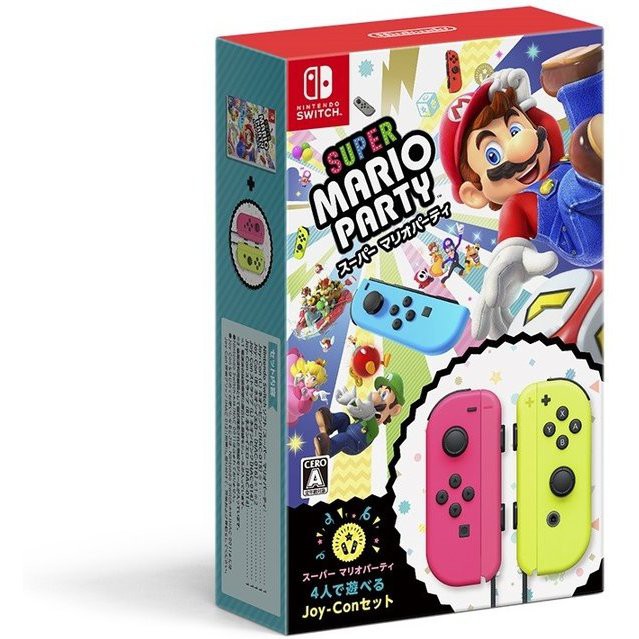 Super mario party and Joy-Con (Neon Pink  Neon Yellow) [Limited Edition]