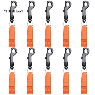 10Pcs Survival Whistle with Clip for Kayak Diving Rescue Emergency Safety Whistle Signaling Device Outdoor Muti-Tools