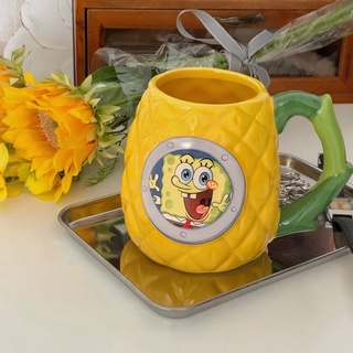 พร้อมส่ง🍍 แก้วน้ำ Spongebob สพันจ์บ็อบ แก้วมัค แก้วกาแฟ ceramic โมเดล ตั้งโชว์ แต่งห้อง แต่งบ้าน ของขวัญ