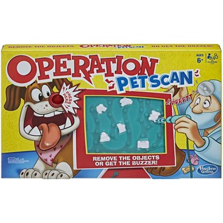 Hasbro Operation Pet Scan Board Game with Silly Sounds, Remove The Objects or Get The Buzzer