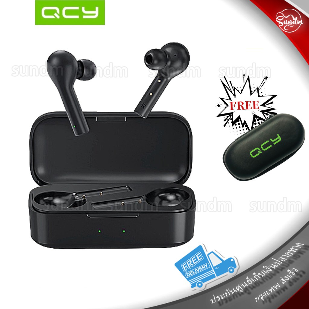 XiaoMi QCY T5 TWS BT5.0 IPX5 Wireless Earphones with Two Dual Mic 3D Stereo Bluetooth Headphone