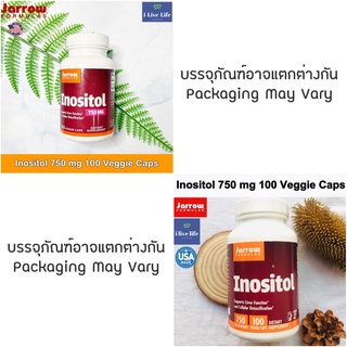 Jarrow Formulas - Inositol 750 mg 100 Veggie Caps อิโนซิทอล #a.k.a. Myoinositol