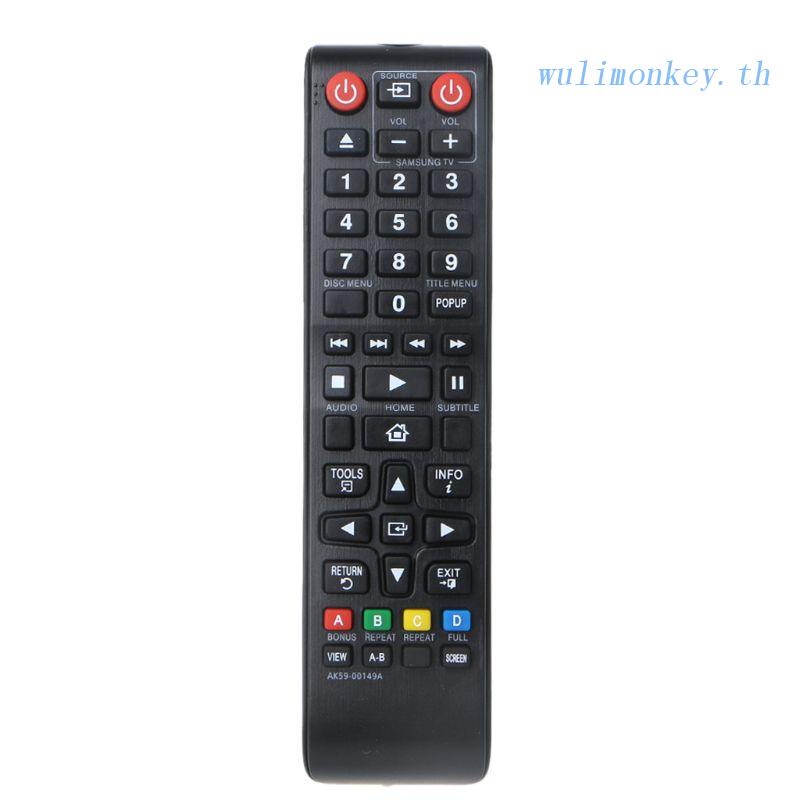 Wu รีโมตคอนโทรล AK59-00149A สําหรับเครื่องเล่น DVD BluRay Samsung BD-F5100 BD-FM51 BD-FM57C BD-H5100