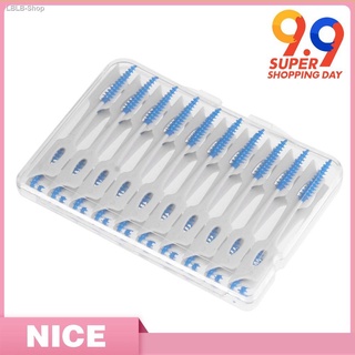 #freesf✔✖Interdental Gowind7 Brushes, 40Pcs Soft Silicone Interdental Floss Brushes Tooth Cleaner Oral Care