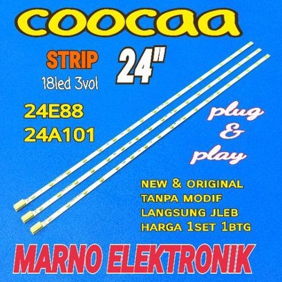 BL BACKLIGHT LED STRIP TV COOCAA 24IN 24E88 COCA 24A101 cooca 24E88 18LED 3VOL