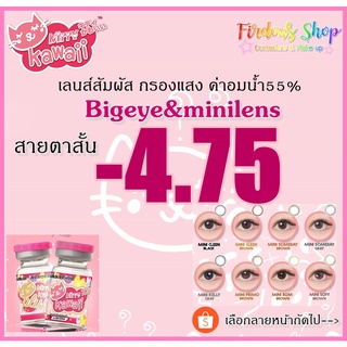 เลนส์กรองแสง " สายตาสั้น 475 " ค่าอมน้ำสูง 55 %  Kitty Kawaii Plus