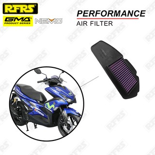 กรองอากาศผ้าแต่ง NEMO สำหรับ YAMAHA AEROX 155 ปี 2017 - 2020 Air Filter Made in Taiwan