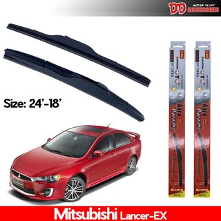 ที่ปัดน้ำฝน ใบปัดน้ำฝน ซิลิโคน ตรงรุ่น Mitsubishi Lancer EX 2010 ไซส์ 24-18 ยี่ห้อ Diamond กล่องแดง