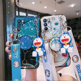 เคสโทรศัพท์มือถือลายการ์ตูนโดราเอมอน 3D สําหรับ Oppo Reno6 Z 5G Case Reno 5 Pro