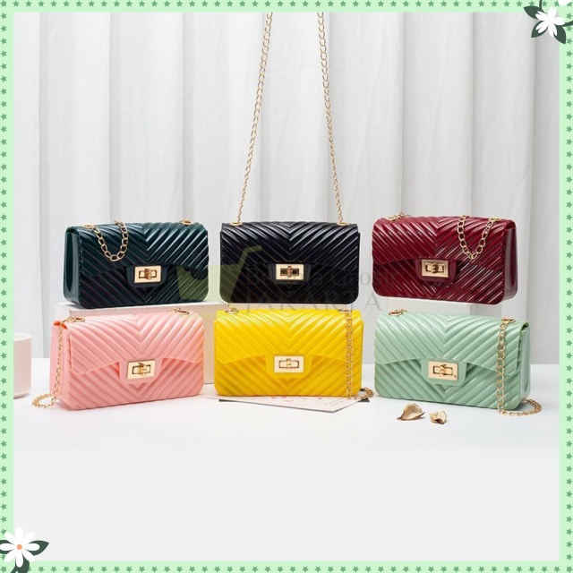 Jelly Glossy Bag Channel Rc 17 | กระเป๋าผู้หญิงเยลลี่