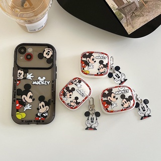 【ขายดี】เคสป้องกันหูฟัง ลายมิกกี้ มินนี่ พร้อมจี้ สําหรับ AirPods Gen 1 2 Gen 3 Pro Pro2