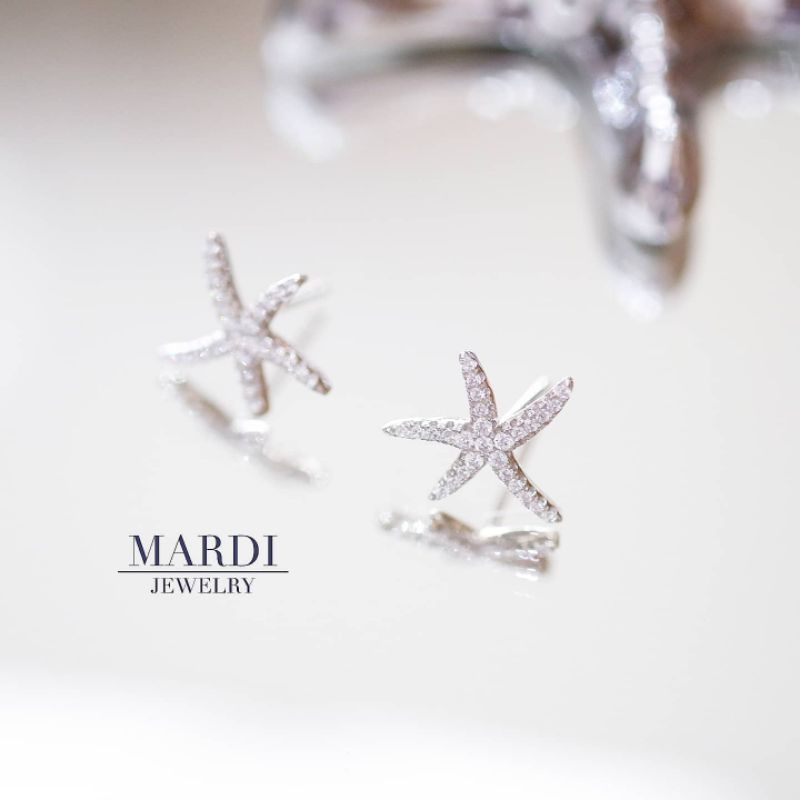 Mardi Jewelry ต่างหูปลาดาว Starfish Earrings Silver