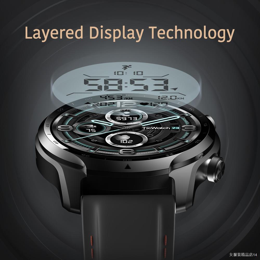 ✽✵✒Women's watch TicWatch Pro 3 GPS Wear OS Smartwatch Men's Sports/Smart Watch Dual-layer Display Snapdragon Wear 4100