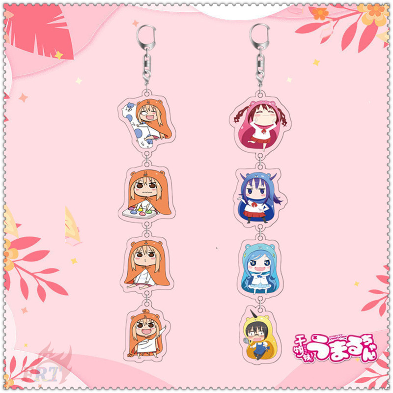 Himouto! พวงกุญแจ ลายการ์ตูนอนิเมะ Umaru-chan จี้อะคริลิค รูป Doma Umaru 4 ด้าน 2 แบบ สําหรับห้อยกระเป๋า กุญแจ ของขวัญ 1 ชิ้น