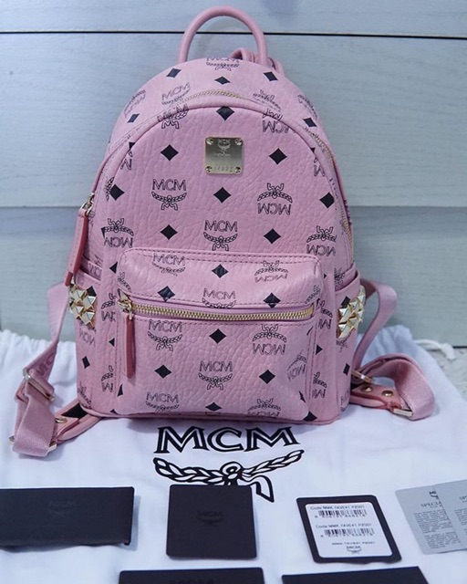 New mcm soft pink collection mini