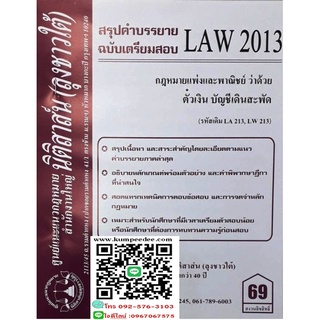 สรุปคำบรรยาย LAW 2013 (LA 213) กฎหมายแพ่งและพาณิชย์ว่าด้วย ตั๋วเงิน บัญชีเดินสะพัด (ลุงชาวใต้)