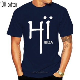 Hi Ibiza Club เสื้อยืดแขนสั้น คอกลม พิมพ์ลายโลโก้ Rave Dance Techno Cream Amnesia Dj สําหรับผู้ชาย ผู้หญิงS-5XL