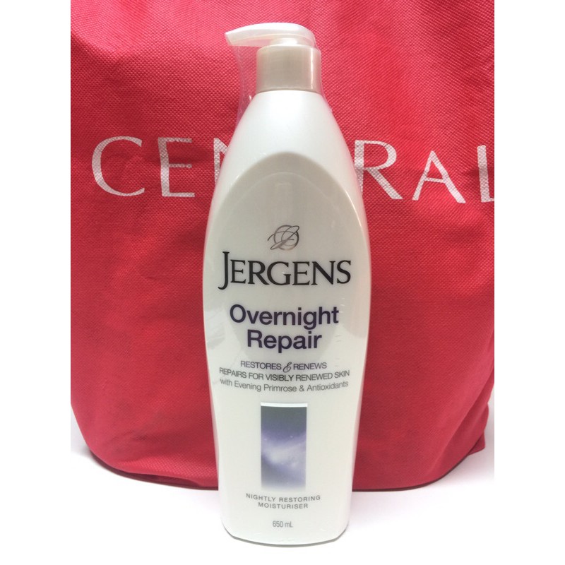 Jergens Overnight Repair 650 ml. โลชั่นบำรุงผิวกายสูตรเข้มข้น ฟื้นบำรุงผิวยามค่ำคืน