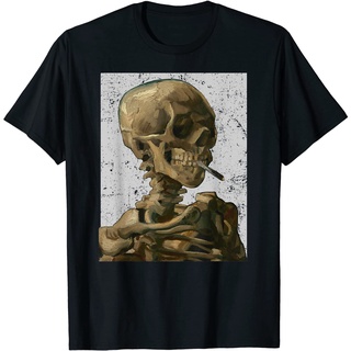 เสื้อยืด พิมพ์ลายหัวกะโหลก Vincent Van Gogh Head of A Skeleton สําหรับปาร์ตี้ฮาโลวีนS-5XL