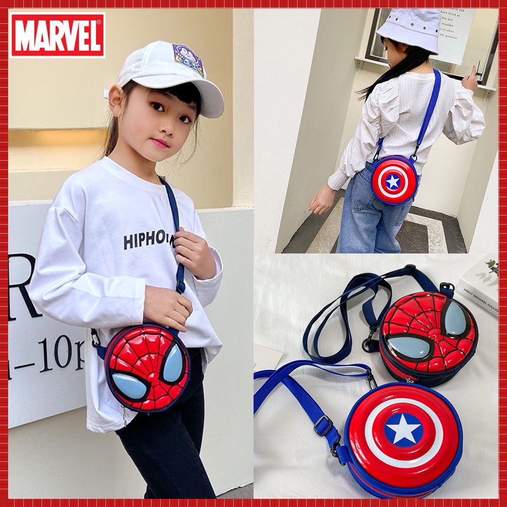 กระเป๋าสะพายไหล่ ลายการ์ตูน Marvel Spider-Man น่ารัก สําหรับเด็กผู้หญิง และเด็กผู้ชาย