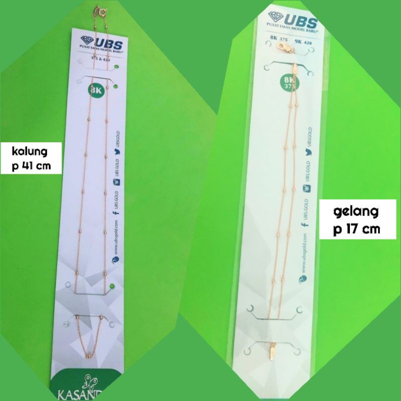 สร้อยคอ สร้อยข้อมือ สร้อยข้อมือ JEDAR Ball 1 ชั้น 2 ชั้น 3 ชั้น น้ําหนัก 1 GRAMAN UBS KADAR 375 8K