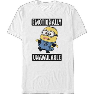 เสื้อยืดลำลอง✚♛DESPICABLE ME MINIONS EMOTIONALLY UNAVAILABLE MENS T SHIRT SM TO 3XLS to4XL