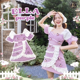 BLT BRAND การันตีเสื้อผ้าแบรนด์แท้ มินิเดรส สีชมพูหวานๆ ELLA PURPLE