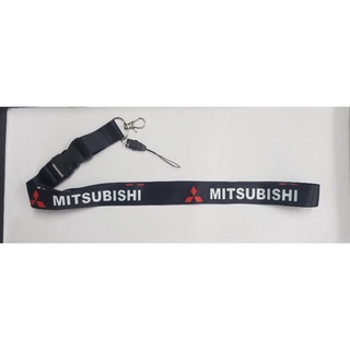 สายคล้องคอ ประมาณ 50 cm ลาย Mitsubishi ดำ