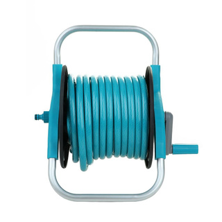 🔥ลดตาแตก🤩 สายยางโรล  N03-KNITTING 1/2 นิ้วx20 ม. สีฟ้า GROUND-BASED HOSE REEL SPRING N03-KNITTING 1/2"X20M BLUE สินค้าคุ