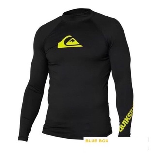 เสื้อว่ายน้ำ Quiksilver Rashguard โลโก้เหลือง