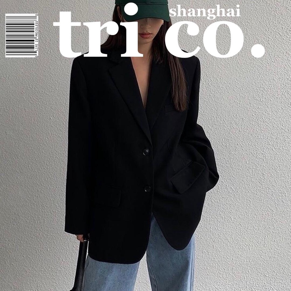ชุดลําลอง, หลวม, สีดํา, เกาหลี, เหมาะสําหรับการทํางาน, แฟชั่นฤดูใบไม้ผลิและฤดูใบไม้ร่วงของผู้หญิง