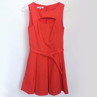 Jaspal orange belt dress