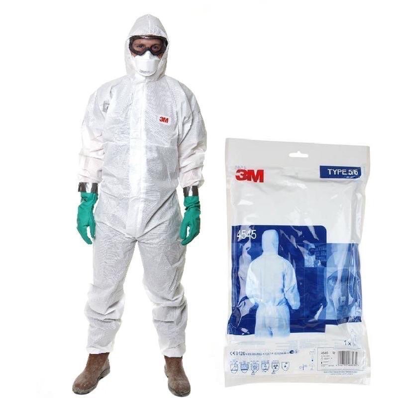 ชุด PPE 3M ชุดป้องกันสารเคมี ได้มาตรฐานกันเชื้อ รุ่นรหัส 4545 ของแท้ สินค้าพร้อมส่ง ส่งไวในไทย 🚨🚨🚨