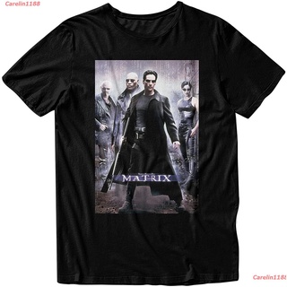 printเสื้อยืดแฟชั่นพิมพ์ลายThe Matrix Mens Neo Shirt Neo, Morpheus And Trinity Tee Shirt Keanu Reeves Graphic T-Shirt เส