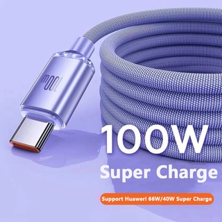 สายชาร์จเร็วมาก 120W 6A สายเคเบิล USB Type C สายชาร์จข้อมูล USB C Super Charge สําหรับ Xiaomi Huawei Oneplus