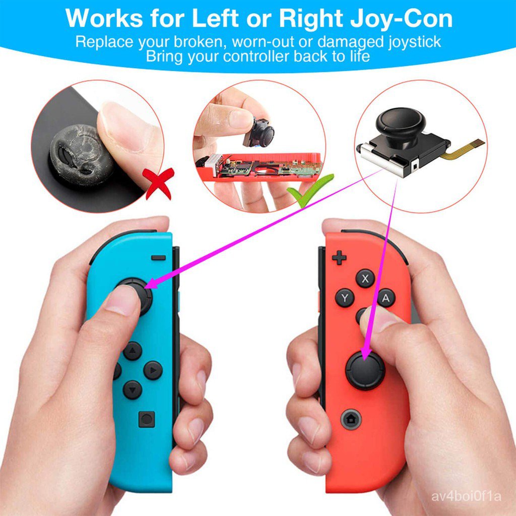 Joycon Joystick Replacement 4 Pack Switch Analog Stick Parts For Nintendo Switch Joy Con 6364