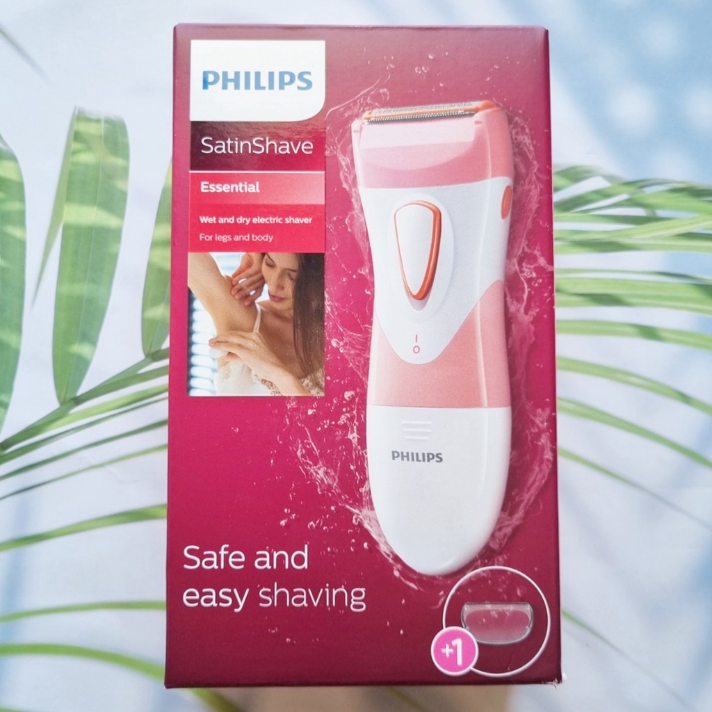 ฟิลิปส์ เครื่องโกนขนไฟฟ้า สำหรับผู้หญิง SatinShave Essential Wet and Dry Electric Shaver, HP6306/50 (Philips®)