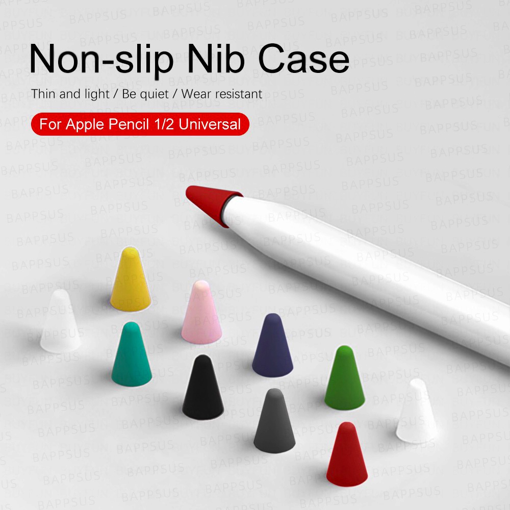 สําหรับดินสอ 1 2 ซิลิโคนเปลี่ยนปลายเคสหน้าจอสัมผัสปากกาสไตลัสปลายปากกาฝาครอบป้องกันผิว